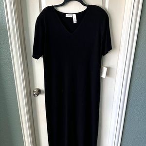 Liz Claiborne Beautiful Sweater Knit Sheath Dress - Plus Size 2x Black